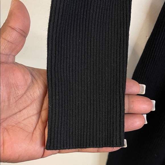Full Circle Trends Black Ribbed Long Sleeve Dress Large - Picture 5 of 10